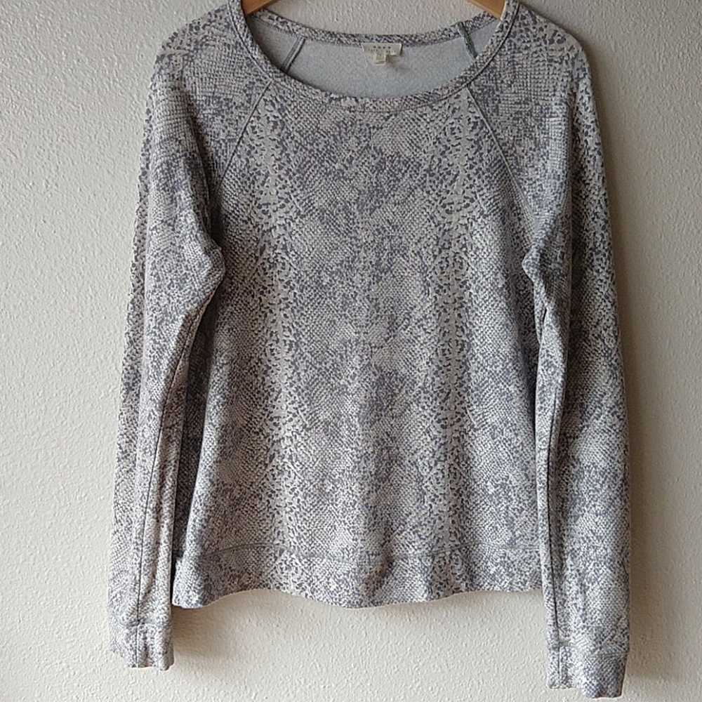 Anthropologie Joie SOFT Gray Snakeskin Super Soft Long Sleeve Shirt S